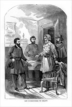 Robert E Lee surrenders to Ulysses S Grant, 9 April 1865, (1872). Artist: Unknown