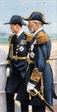 George V and the Prince of Wales reviewing the Fleet, July 26th, 1924, (c1935). Artist: Unknown