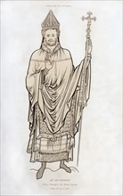 An archbishop, late 12th century, (1843).Artist: Henry Shaw