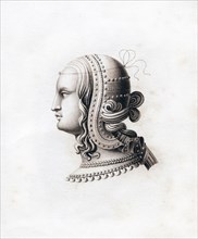 Headdress, early 16th century, (1843).Artist: Henry Shaw