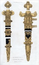 Dagger and sword, early 16th century, (1843).Artist: Henry Shaw