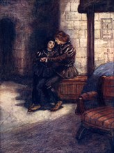 'The days seemed very long and dreary to the two little boys', c1483, (1905).Artist: A S Forrest