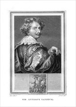 Sir Anthony (Anton) van Dyck, (1599-1641), Flemish painter, 1825.Artist: John Corner