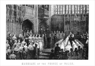 Marriage of the Prince of Wales, St George's Chapel, Windsor on 10 March 1863, (1899). Artist: Unknown