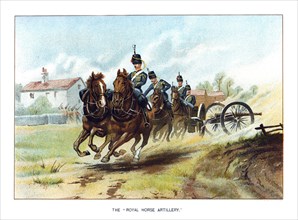 'The Royal Horse Artillery', c1890.Artist: Geoffrey Douglas Giles