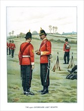 The 43rd Oxfordshire Light Infantry', c1890.Artist: Geoffrey Douglas Giles