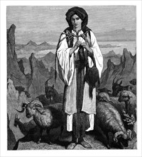 Albanian shepherdess, c1890. Artist: Unknown