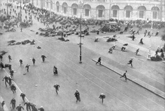 Street fighting in Petrograd, Russia, 17th July 1917. Artist: Unknown