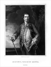 Augustus Keppel, 1st Viscount Keppel, British admiral, (1833).Artist: Henry Thomas Ryall