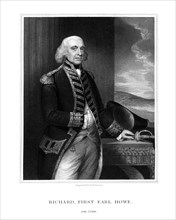 Richard Howe, 1st Earl Howe, British admiral, (1832).Artist: H Robinson