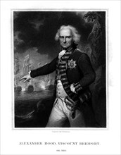 Admiral Alexander Hood, 1st Viscount Bridport, officer of the Royal Navy, (1832).Artist: J Robinson