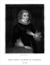 Mary Sidney Herbert, Countess of Pembroke, English literary figure, (1824).Artist: C Picart