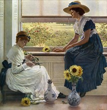 'Sun and Moon Flowers', 1890, (1912).Artist: George Dunlop Leslie