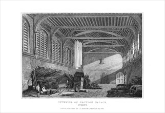 Interior of Croydon Palace, Surrey, 1829.Artist: James Lambert