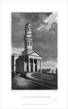 St Anne's Church, Wandsworth, London, 1830.Artist: R Winkles