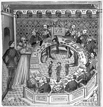 The round table of King Artus of Brittany, 14th century, (1870). Artist: Unknown