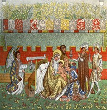 'The Adoration of the Magi', the tapestry of Berne, 14th century, (1870). Artist: Unknown