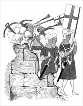 'Fraternity of the Cross-bowmen', 15th century, (1870). Artist: Unknown