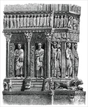 Detail of the portal of St Trophimus, Arles, 12th century, (1870). Artist: Unknown