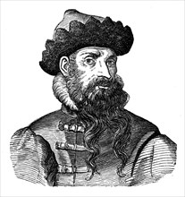 Johann Gutenberg, German metalworker and inventor, 16th century, (1870). Artist: Unknown