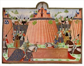 'The Tournament at St Inglevert', France, 15th Century.Artist: Master of the Harley Froissart