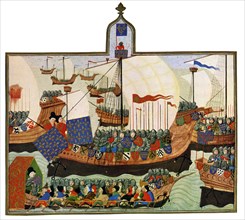 'The Expedition of the French and Genoese to Barbary', 15th Century.Artist: Master of the Harley Froissart