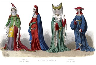 French costume: Charles V, Charles VI, (1882). Artist: Unknown
