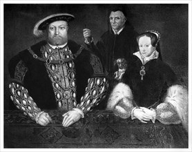 Henry VIII, Princess Mary and William Sommers, 16th century, (1896).Artist: Boussod, Valadon & Co