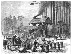 'Turpentine Distillery, North Carolina', 1870.Artist: Edwin Austin Abbey