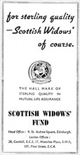 Scottish Widows Fund, 1938. Artist: Unknown