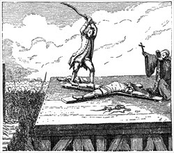 Prisoner Receives Torture, (1885). Artist: Unknown