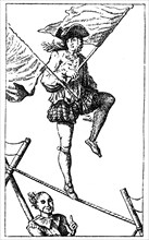 Acrobat Exercise, (1885). Artist: Unknown