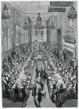 Feast At The Spanish Embassy, Paris, 1707, (1885).Artist: Scottin