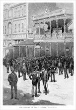 Speculators On The 'Corner', Ballarat, Australia, 1886. Artist: William Thomas Smedley