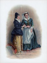 'Mistress Page and Mistress Ford', 1891. Artist: H Saunders