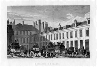 Royal courier service, Paris, France, 1829.Artist: J Davis