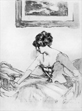 'A Study', late 19th century, (1913).Artist: Albert de Belleroche