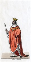 Duke of Norfolk, costume design for Shakespeare's play, "Henry VIII", 19th century. Creator: Unknown.
