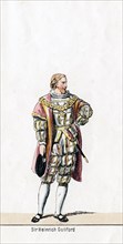 Sir Henry Guildford, costume design for Shakespeare's play, Henry VIII, 19th century. Artist: Unknown