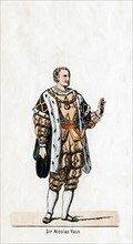 Sir Nicholas Vaux, costume design for Shakespeare's play, Henry VIII, 19th century. Artist: Unknown