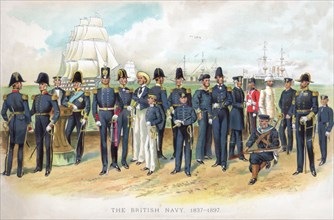 'The British Navy, 1837-1897', (early 20th century).Artist: TS Crowther