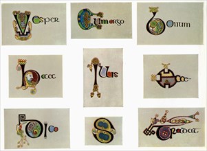 Compound letters, 800 AD, (20th century). Artist: Unknown