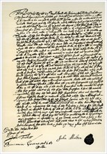 Agreement between John Millton and Samuel Symons, 27th April 1667. Artist: Unknown