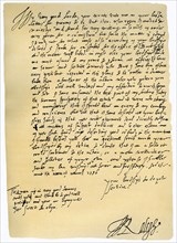 Letter from Sir Walter Raleigh to Robert Dudley, Earl of Leicester, 29th March 1586.Artist: Sir Walter Raleigh