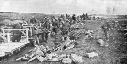 Wounded evacuation point, Vimy, France, First World War, April 1917. Artist: Unknown