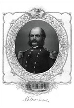Ambrose Burnside, Union Army general in the American Civil War, 1862-1867.Artist: G Stodart