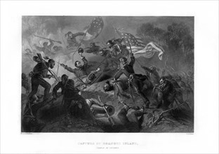 Charge of the Zouaves, Capture of Roanoke Island, North Carolina, 1862-1867.Artist: JJ Crew