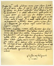 Letter from Michelangelo Buonarroti to his father, June 1508.Artist: Michelangelo Buonarroti