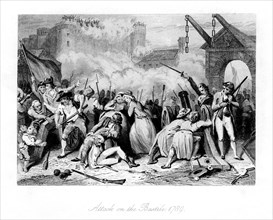 'Attack on the Bastille, 1789', (1845). Artist: Unknown
