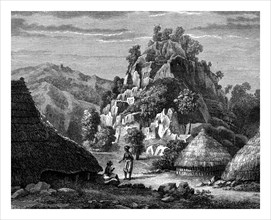 Landscape of the Island of Timor, 19th century.Artist: Frederic Sorrieu
